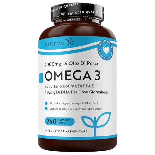 Nutravita Omega 3 2000mg EPA DHA, 240 Capsule