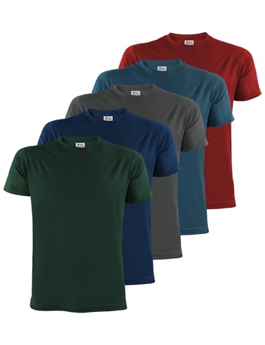 ALPIDEX T-Shirt Uomo Confezione da 5 Girocollo