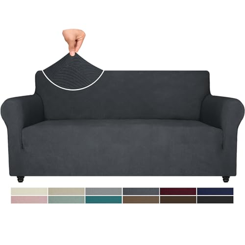 Copridivano 3 Posti Antigraffio Grigio Scuro