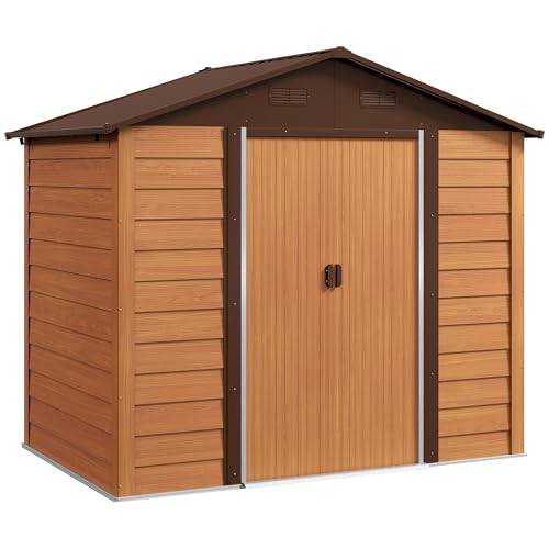 Casetta da Giardino Outsunny 4.07m² Effetto Legno