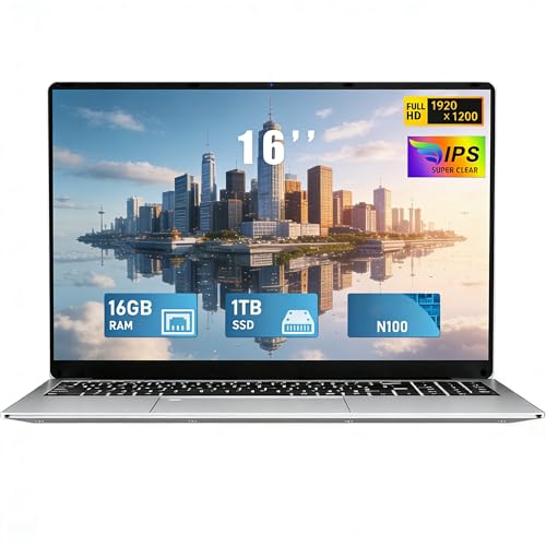 PC Portatile 16'' Celeron N100 16GB RAM 1TB SSD