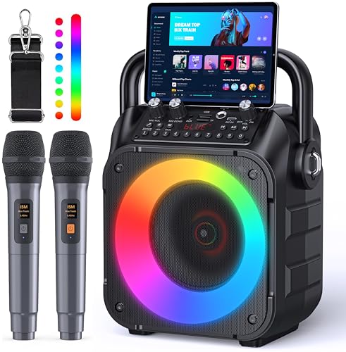 Altoparlante Karaoke Portatile con Microfoni