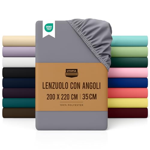 Lenzuolo con Angoli in Microfibra Utopia Bedding
