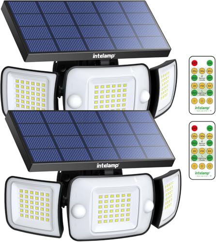 INTELAMP Luce Solare LED Esterno, 108LED con Sensore