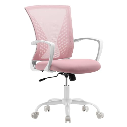 Sedia da Ufficio SONGMICS Rosa Gelatina