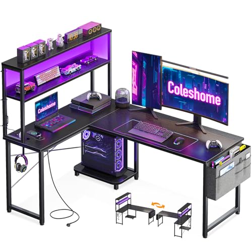 Scrivania Gaming Angolare Coleshome con LED