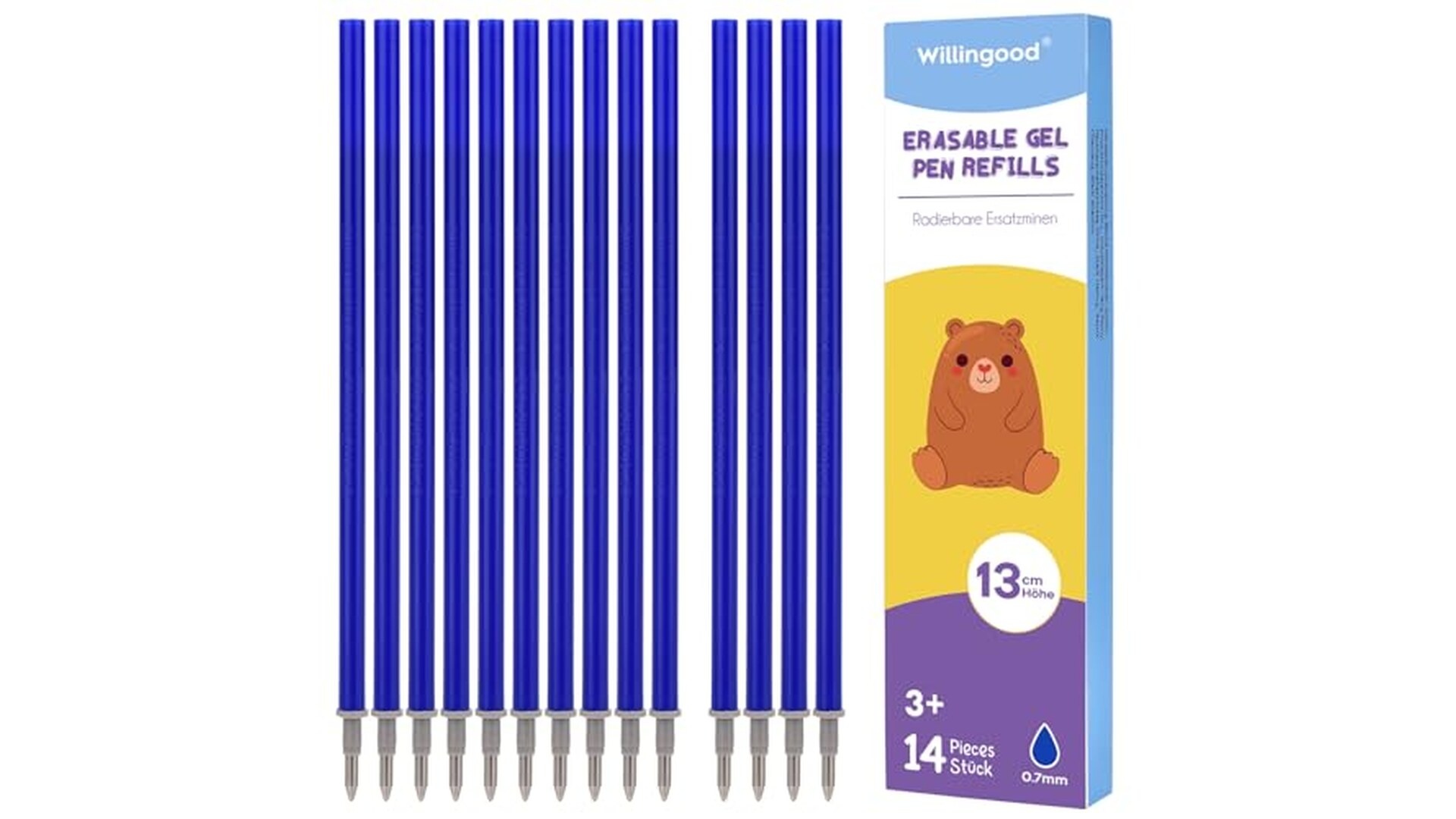 Refill Penna Gel Cancellabile Blu - 14 Pezzi