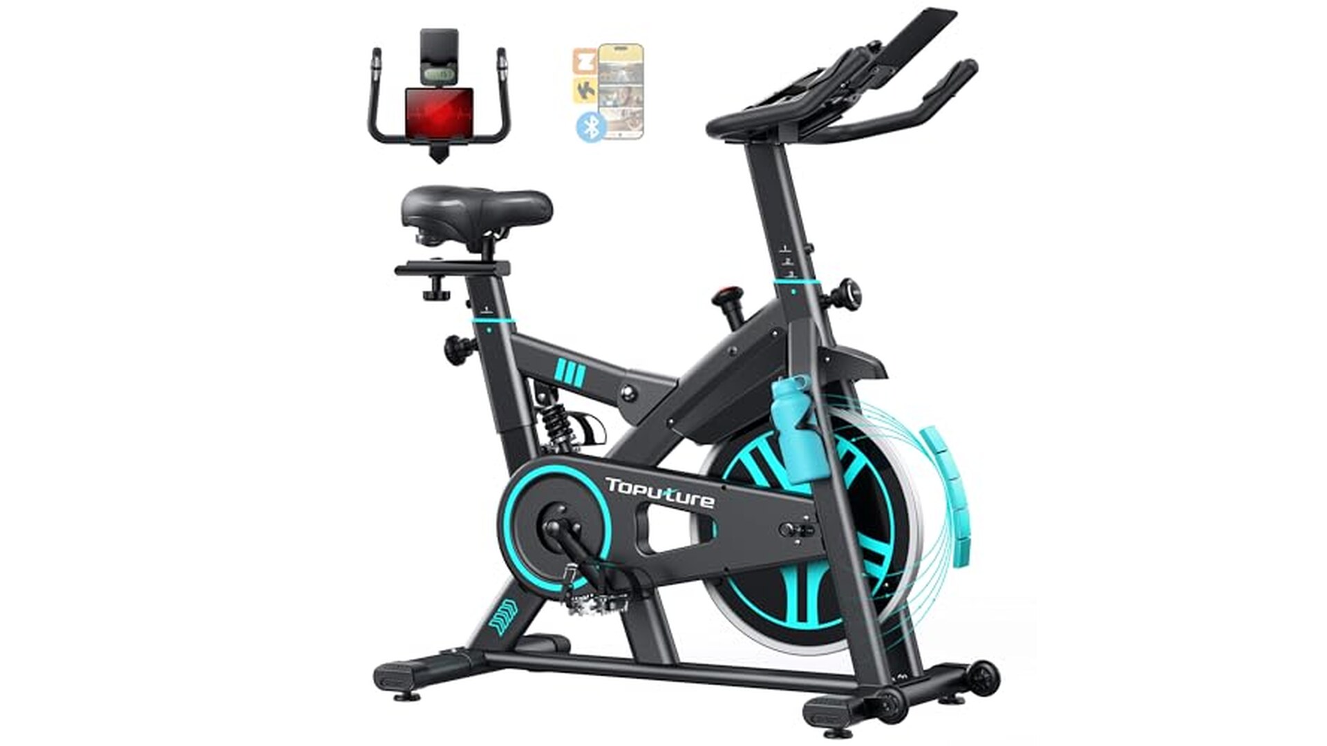 Cyclette Toputure con App e 100 Livelli di Resistenza