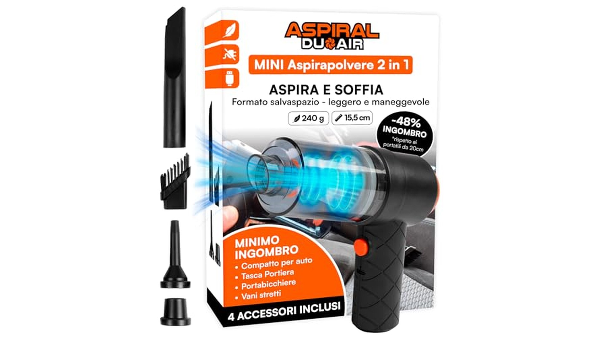 Aspirapolvere Aspirabriciole Senza Fili 2in1