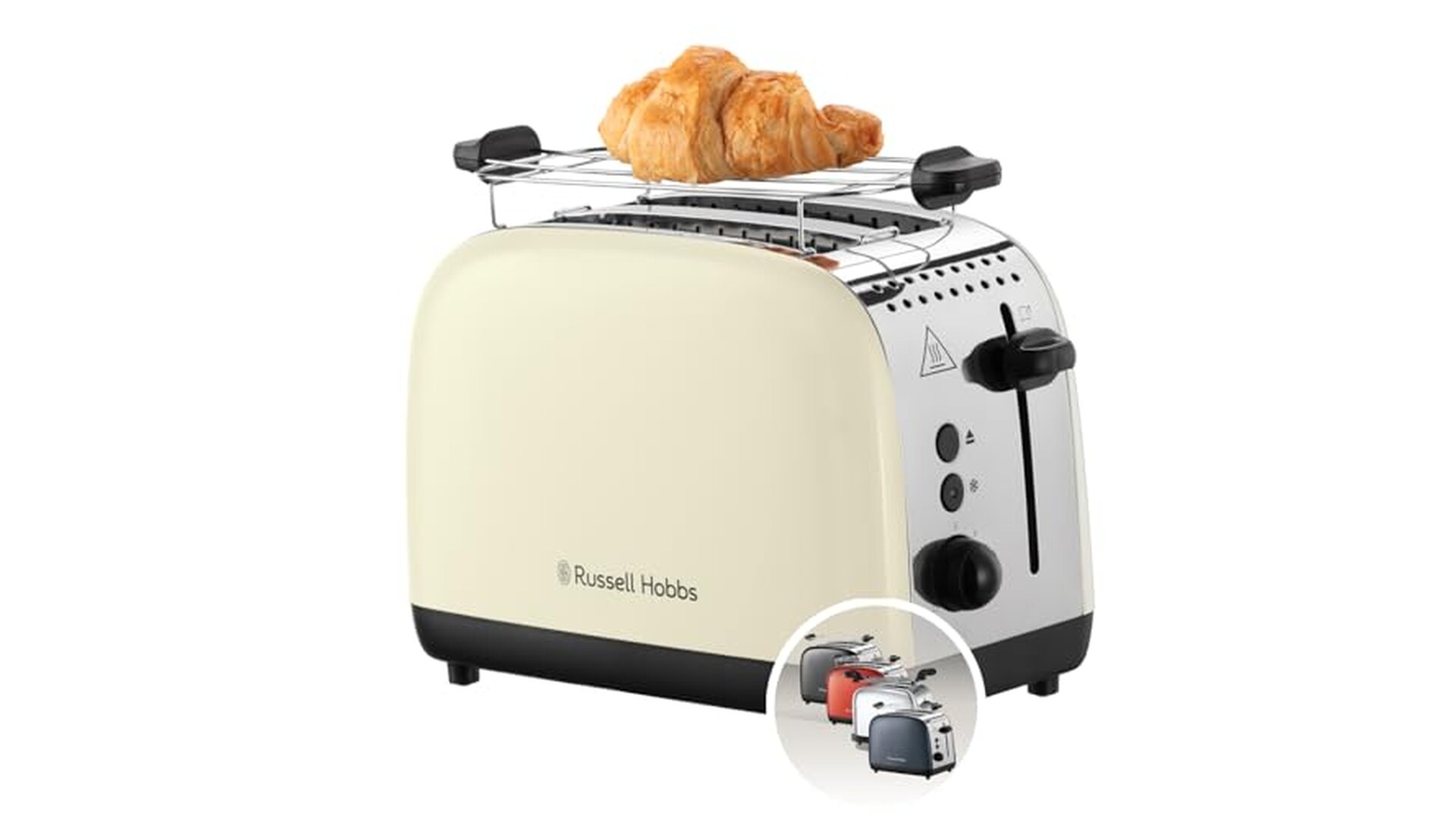 Russell Hobbs Tostapane 2 Fette Acciaio Inox Crema