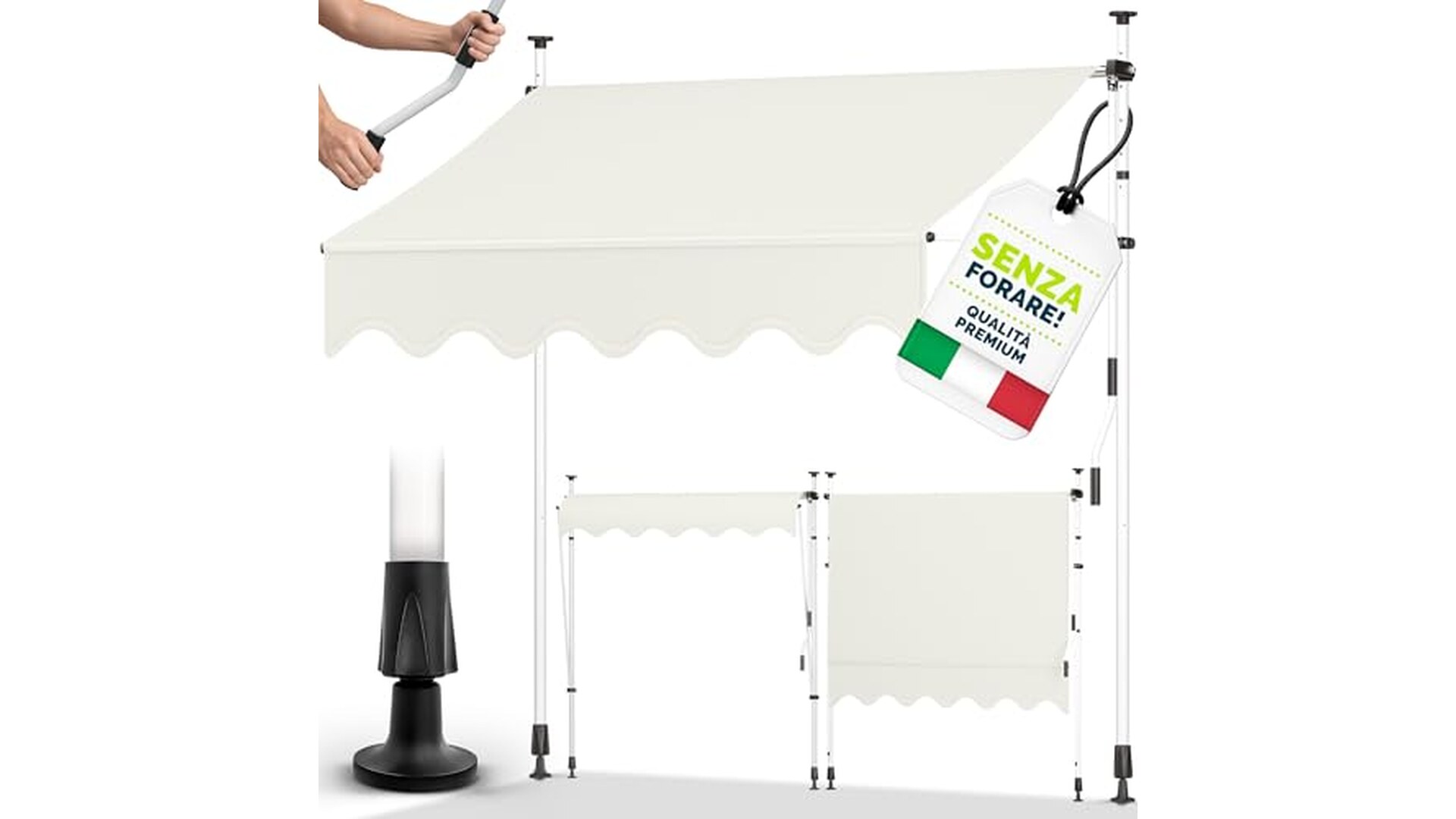 Tenda da Sole a Bracci con Manovella 200cm
