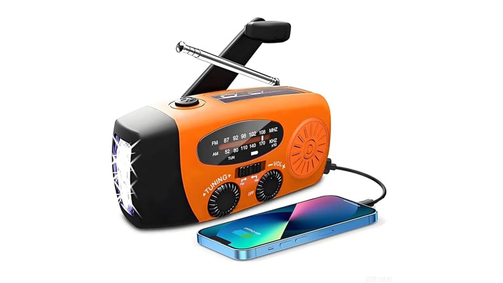 Radio a manovella portatile con ricarica solare